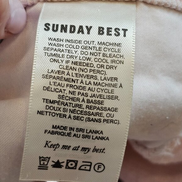 Sunday Best Aritzia Pink Corduroy Pants Sz 4 - Picture 6 of 7